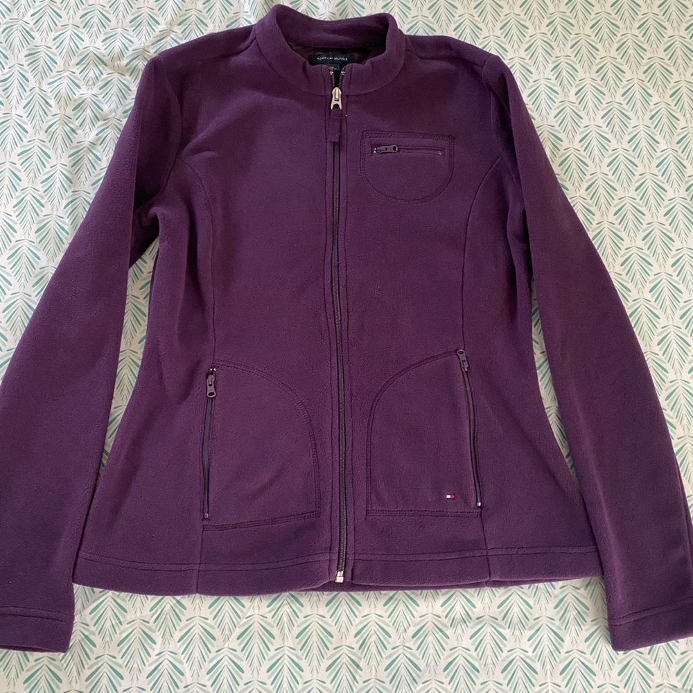 Tommy Hilfiger Women's Deep Purple Fleece Zip Up